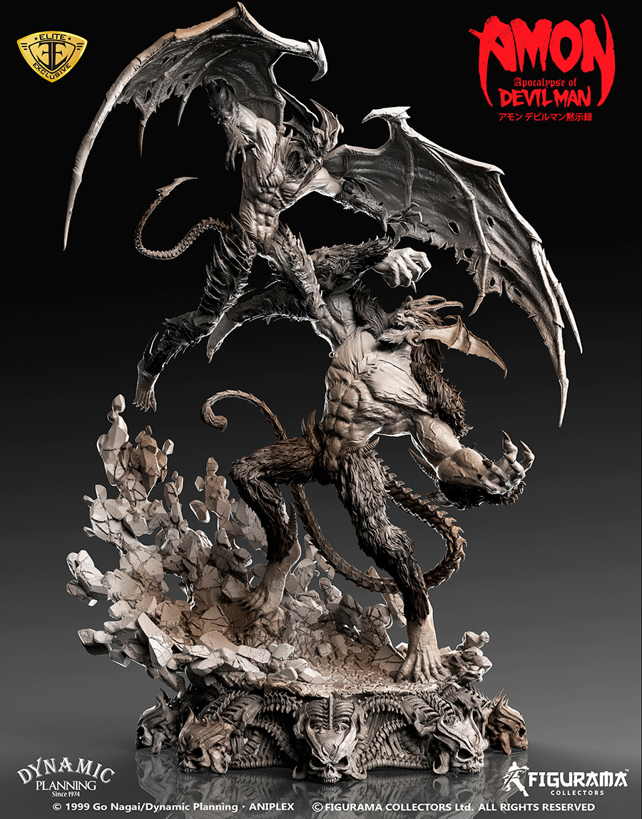 Amon Devilman Mokushiroku - Amon - Devilman - Elite Exclusive Statue - 1/4 (Figurama Collectors) photo 2