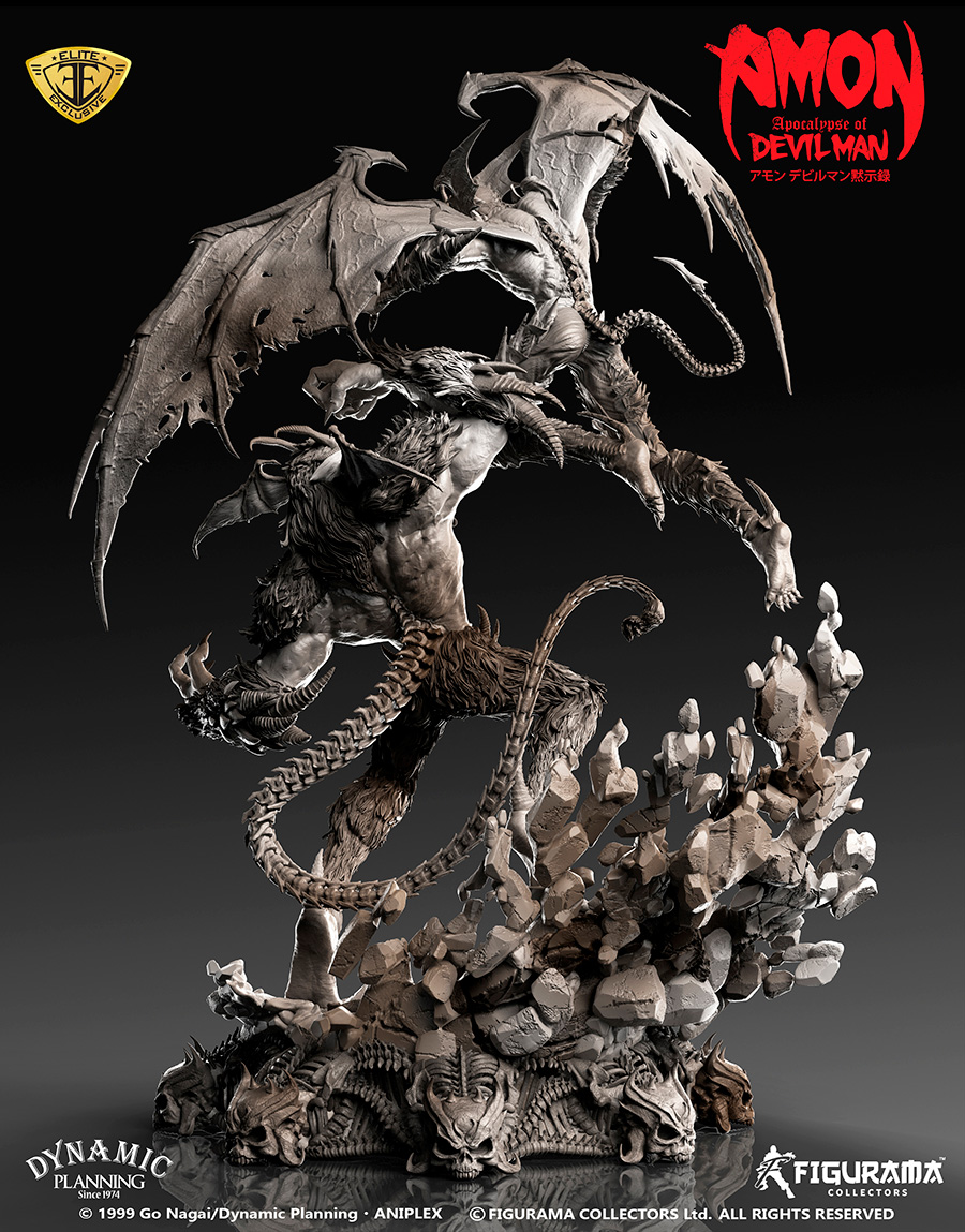 Amon Devilman Mokushiroku - Amon - Devilman - Elite Exclusive Statue - 1/4 (Figurama Collectors) photo 5