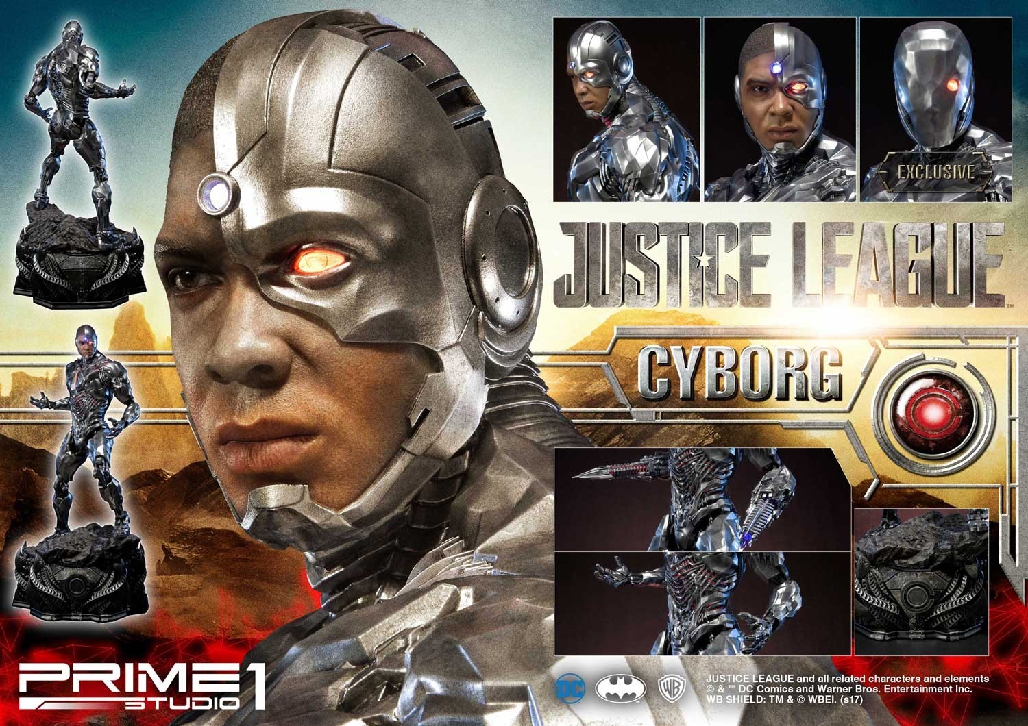 Justice League - Cyborg - Museum Masterline Series  (MMJL-03) - 1/3 (Prime 1 Studio) photo 4