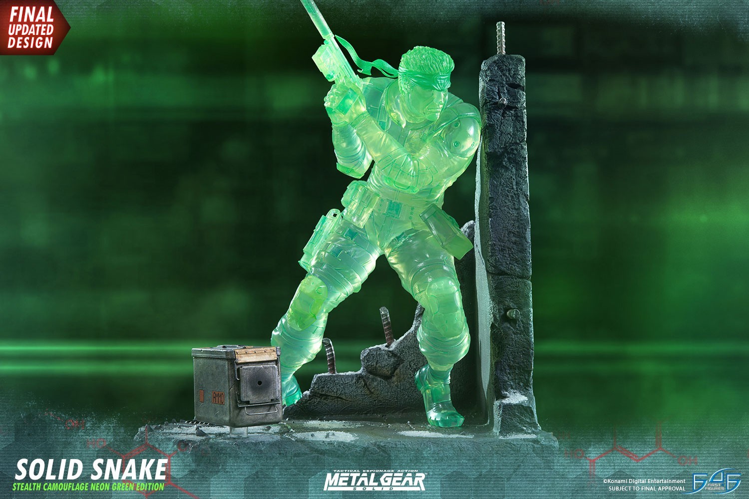Metal Gear Solid - Solid Snake - 1/4 - Stealth Camouflage Neon Green Edition (First 4 Figures) photo 3