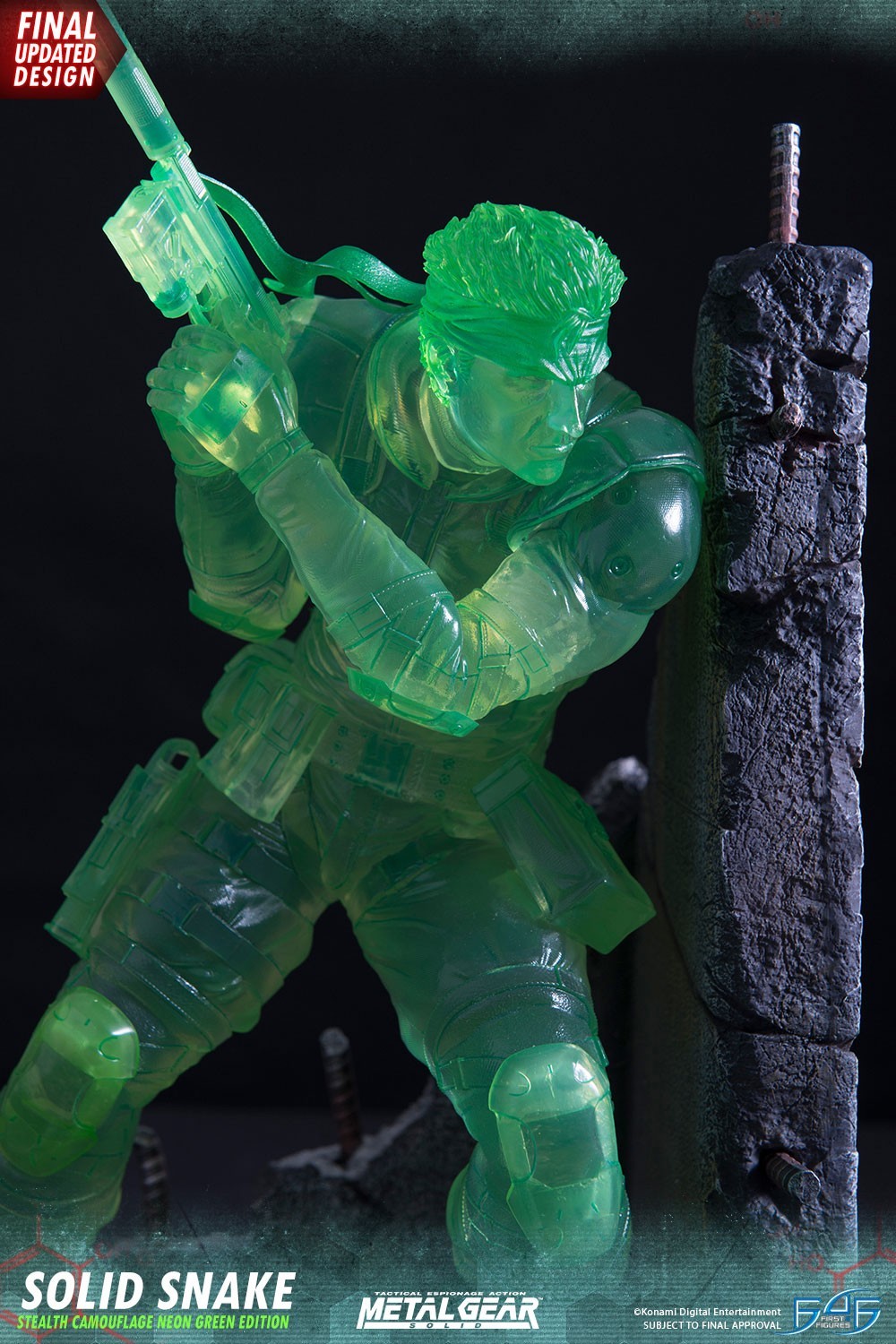 Metal Gear Solid - Solid Snake - 1/4 - Stealth Camouflage Neon Green Edition (First 4 Figures) photo 7