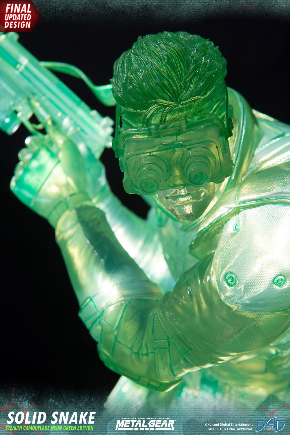 Metal Gear Solid - Solid Snake - 1/4 - Stealth Camouflage Neon Green Edition (First 4 Figures) photo 8