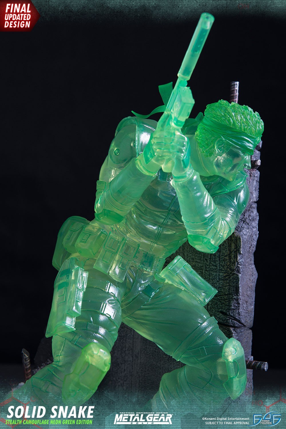 Metal Gear Solid - Solid Snake - 1/4 - Stealth Camouflage Neon Green Edition (First 4 Figures) photo 9