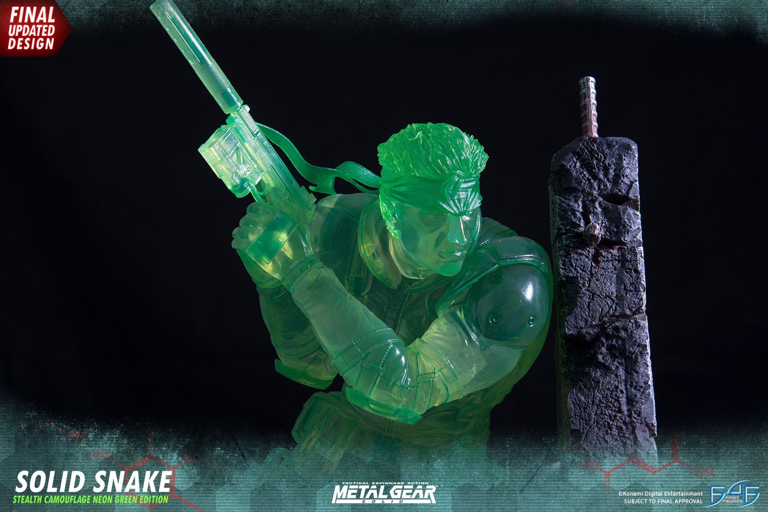 Metal Gear Solid - Solid Snake - 1/4 - Stealth Camouflage Neon Green Edition (First 4 Figures) photo 17