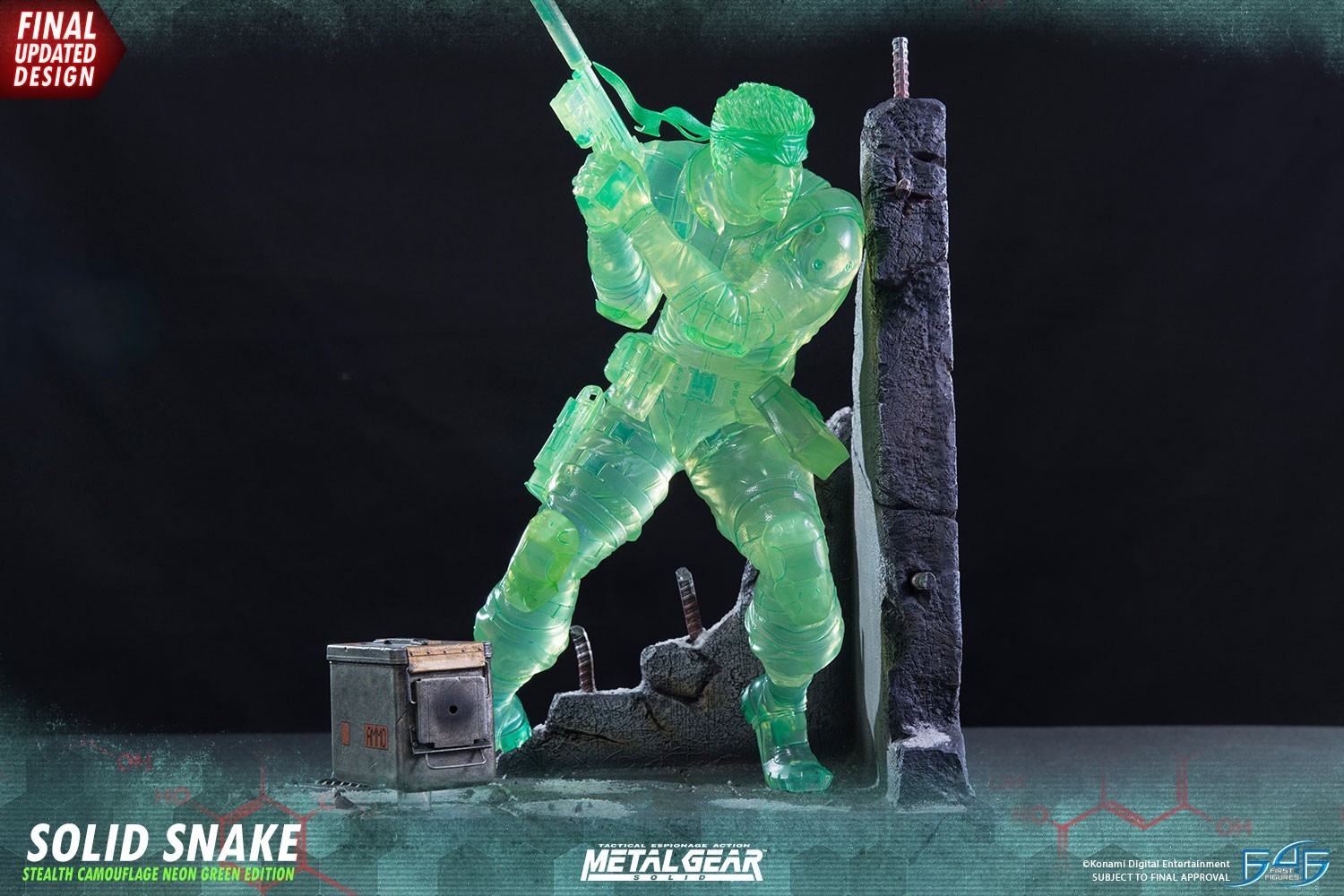 Metal Gear Solid - Solid Snake - 1/4 - Stealth Camouflage Neon Green Edition (First 4 Figures) photo 19