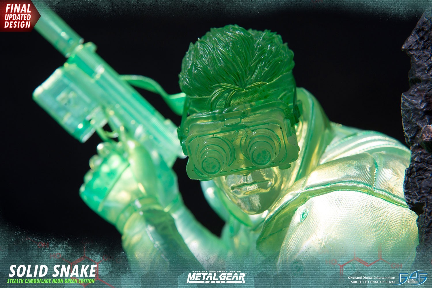 Metal Gear Solid - Solid Snake - 1/4 - Stealth Camouflage Neon Green Edition (First 4 Figures) photo 20