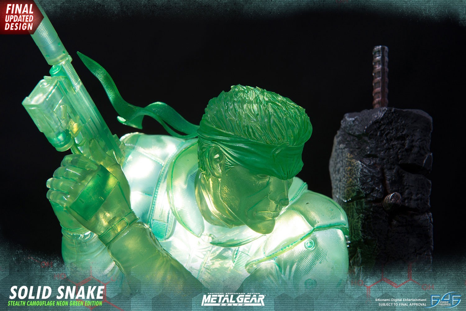 Metal Gear Solid - Solid Snake - 1/4 - Stealth Camouflage Neon Green Edition (First 4 Figures) photo 21