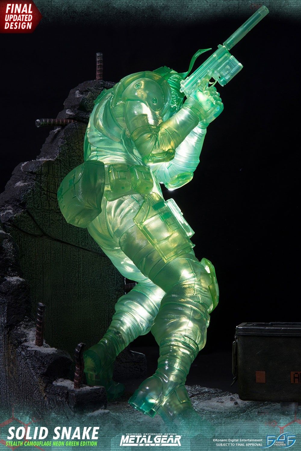 Metal Gear Solid - Solid Snake - 1/4 - Stealth Camouflage Neon Green Edition (First 4 Figures) photo 23