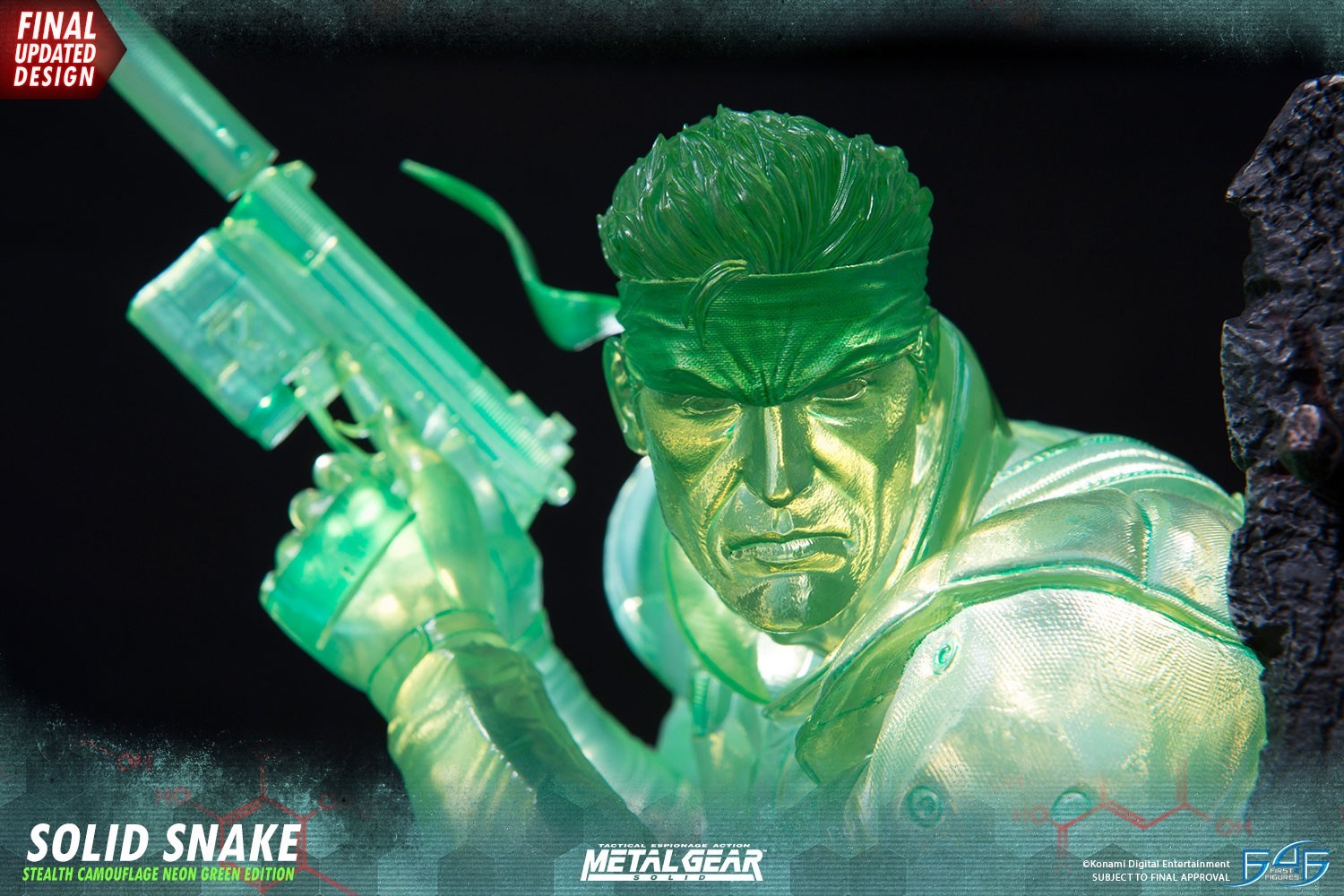 Metal Gear Solid - Solid Snake - 1/4 - Stealth Camouflage Neon Green Edition (First 4 Figures) photo 24