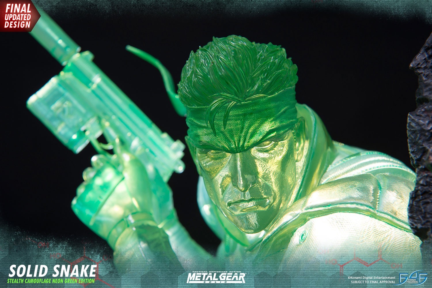 Metal Gear Solid - Solid Snake - 1/4 - Stealth Camouflage Neon Green Edition (First 4 Figures) photo 29