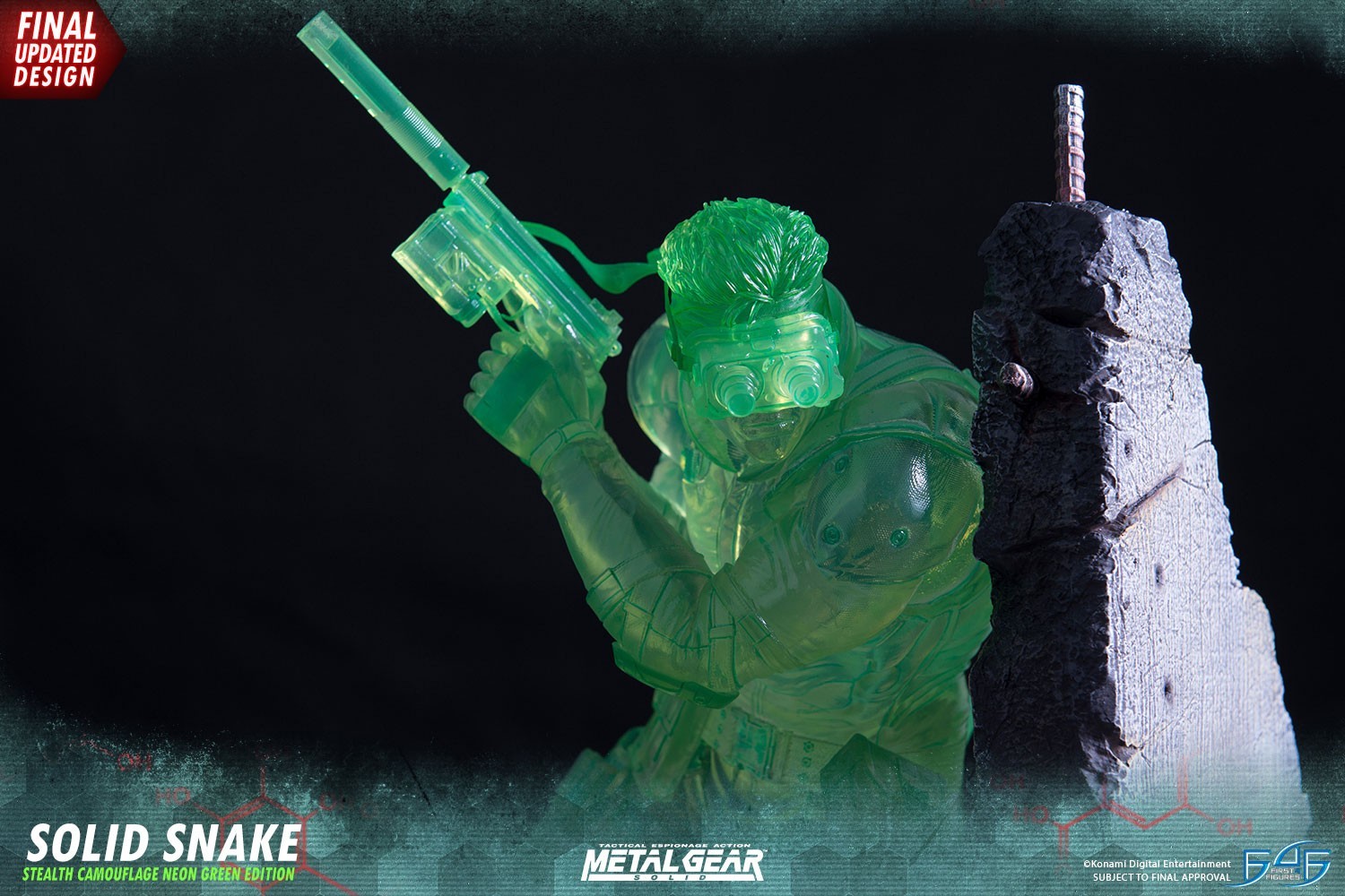 Metal Gear Solid - Solid Snake - 1/4 - Stealth Camouflage Neon Green Edition (First 4 Figures) photo 31