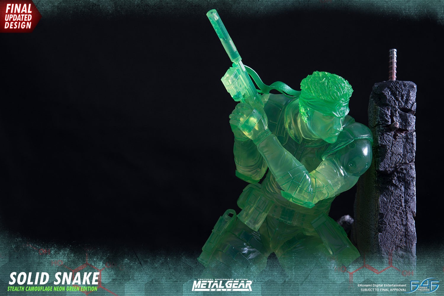 Metal Gear Solid - Solid Snake - 1/4 - Stealth Camouflage Neon Green Edition (First 4 Figures) photo 32
