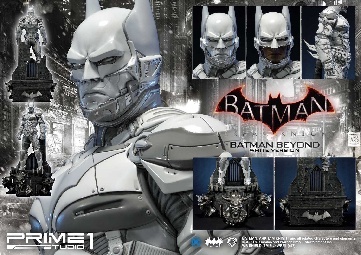 Batman: Arkham Knight - Batman - Museum Masterline Series  (MMDC-10WH) - 1/3 - Batman Beyond, White Version (Prime 1 Studio) photo 35