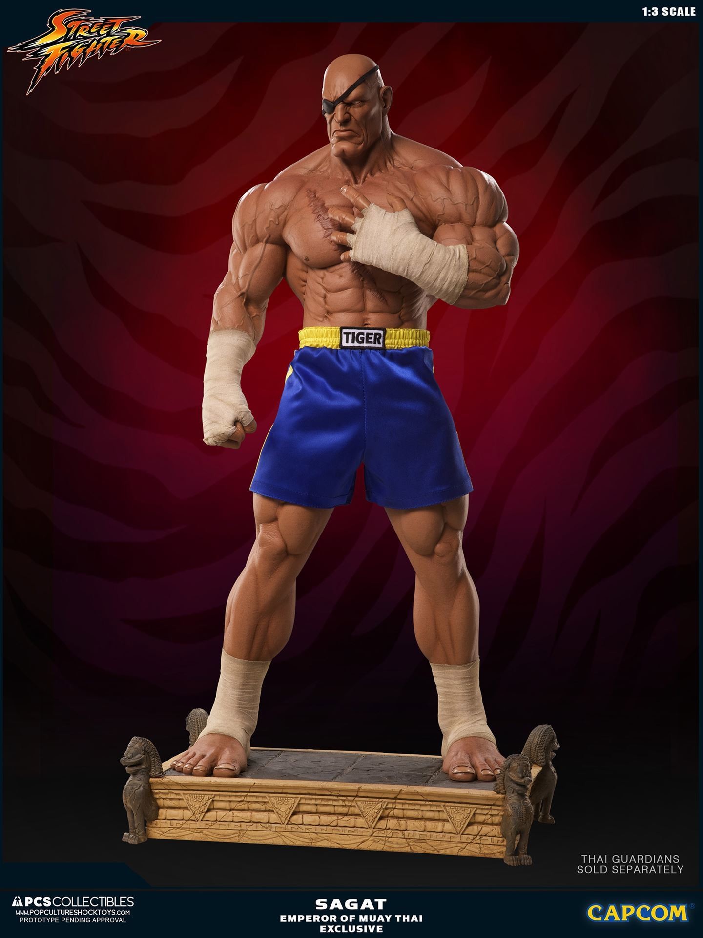 Street Fighter II - Sagat - Mixed Media - 1/3 - PCS Exclusive, Emperor of Muay Thai (Premium Collectibles Studio) photo 20