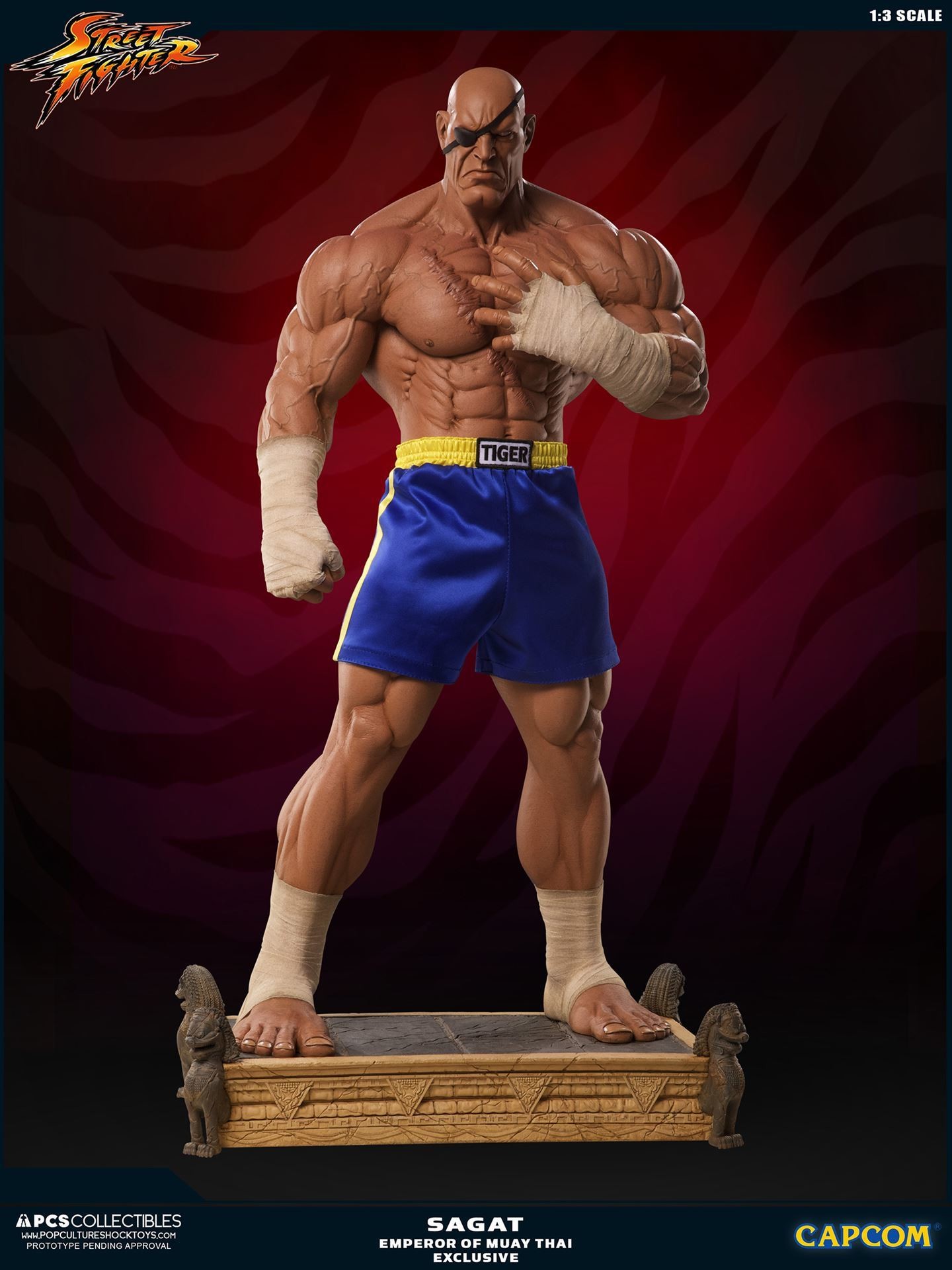 Street Fighter II - Sagat - Mixed Media - 1/3 - PCS Exclusive, Emperor of Muay Thai (Premium Collectibles Studio) photo 21