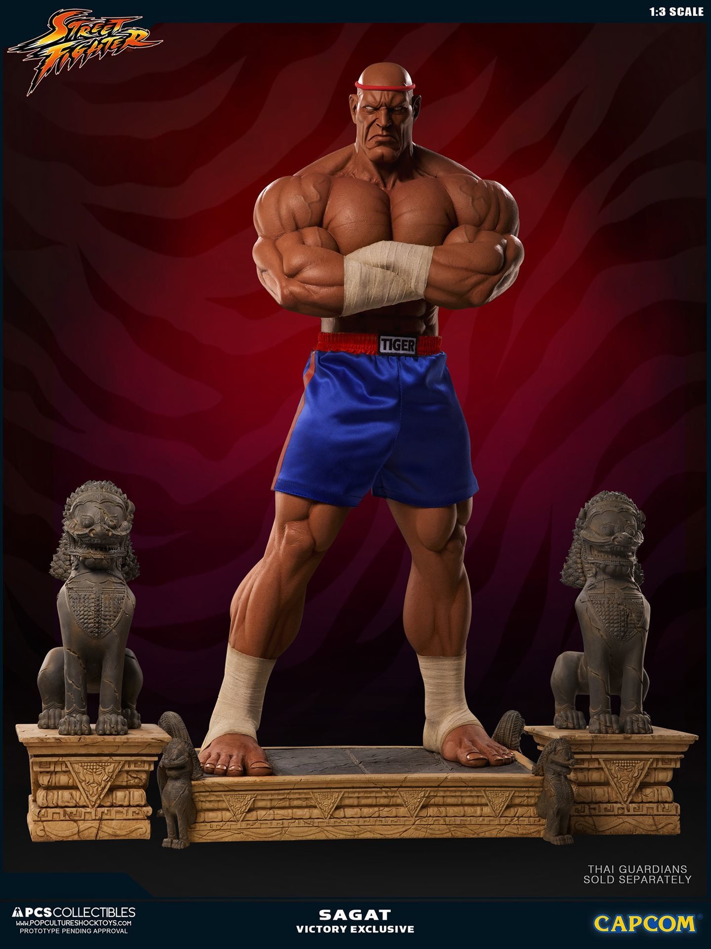 Street Fighter II V - Sagat - Mixed Media - 1/3 - PCS Exclusive, Victory (Premium Collectibles Studio) photo 2