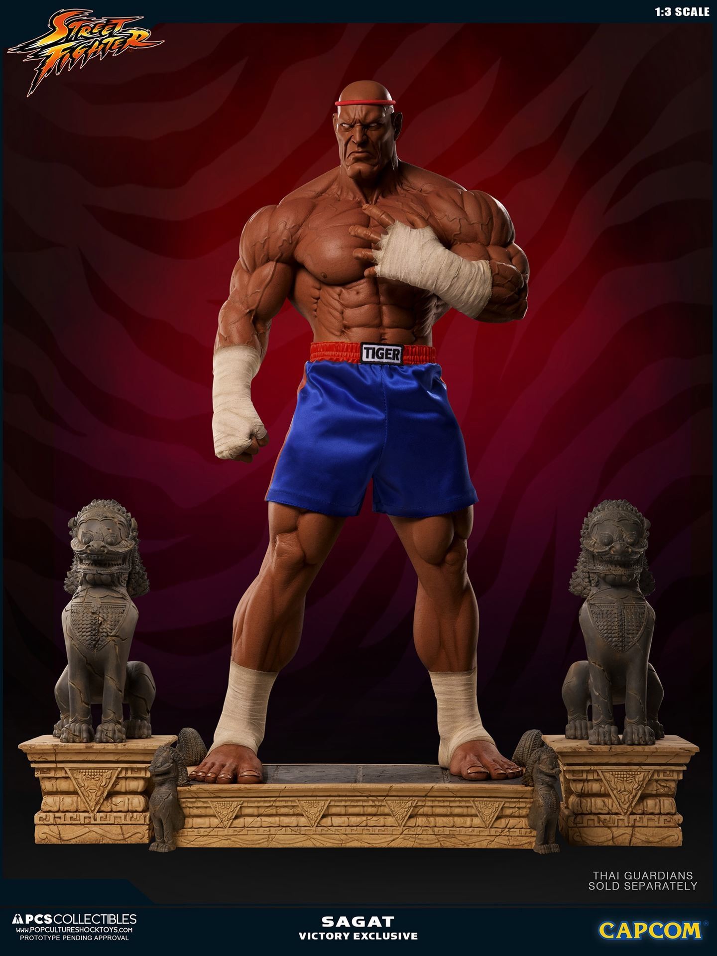 Street Fighter II V - Sagat - Mixed Media - 1/3 - PCS Exclusive, Victory (Premium Collectibles Studio) photo 11