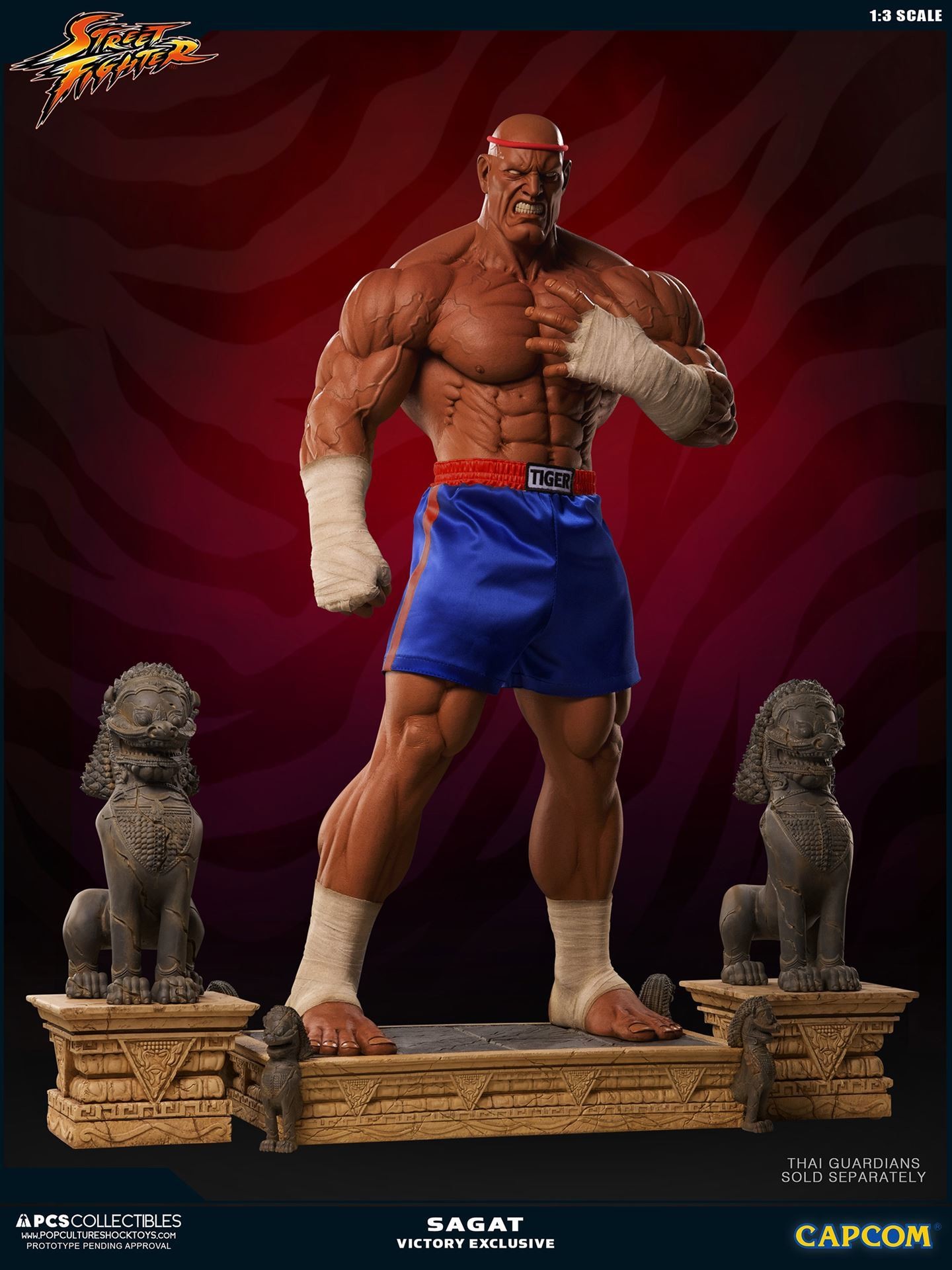 Street Fighter II V - Sagat - Mixed Media - 1/3 - PCS Exclusive, Victory (Premium Collectibles Studio) photo 16