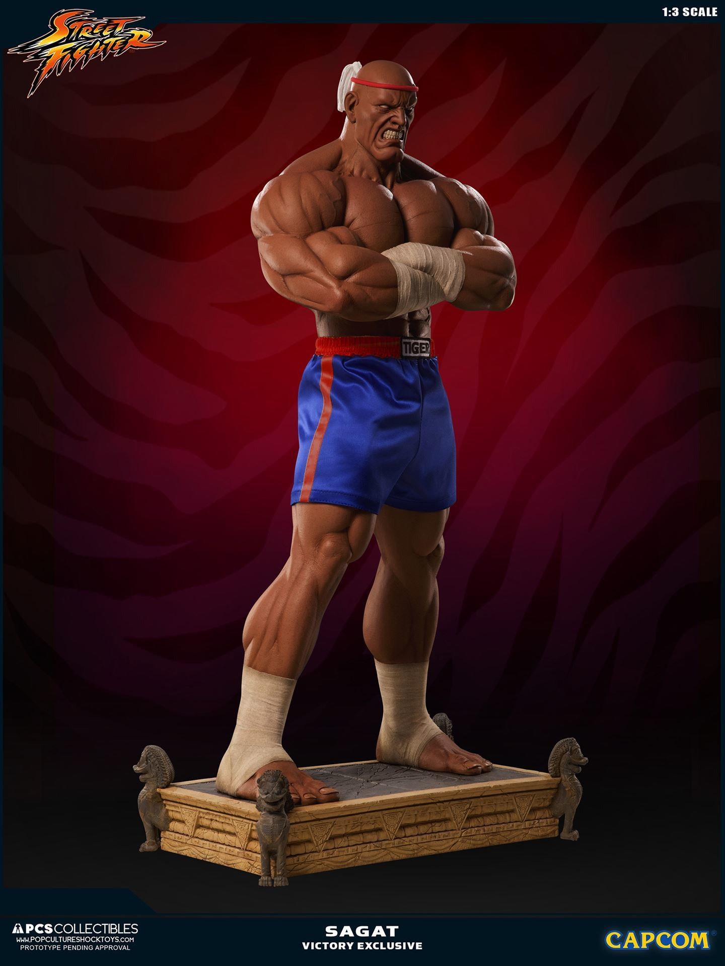 Street Fighter II V - Sagat - Mixed Media - 1/3 - PCS Exclusive, Victory (Premium Collectibles Studio) photo 10