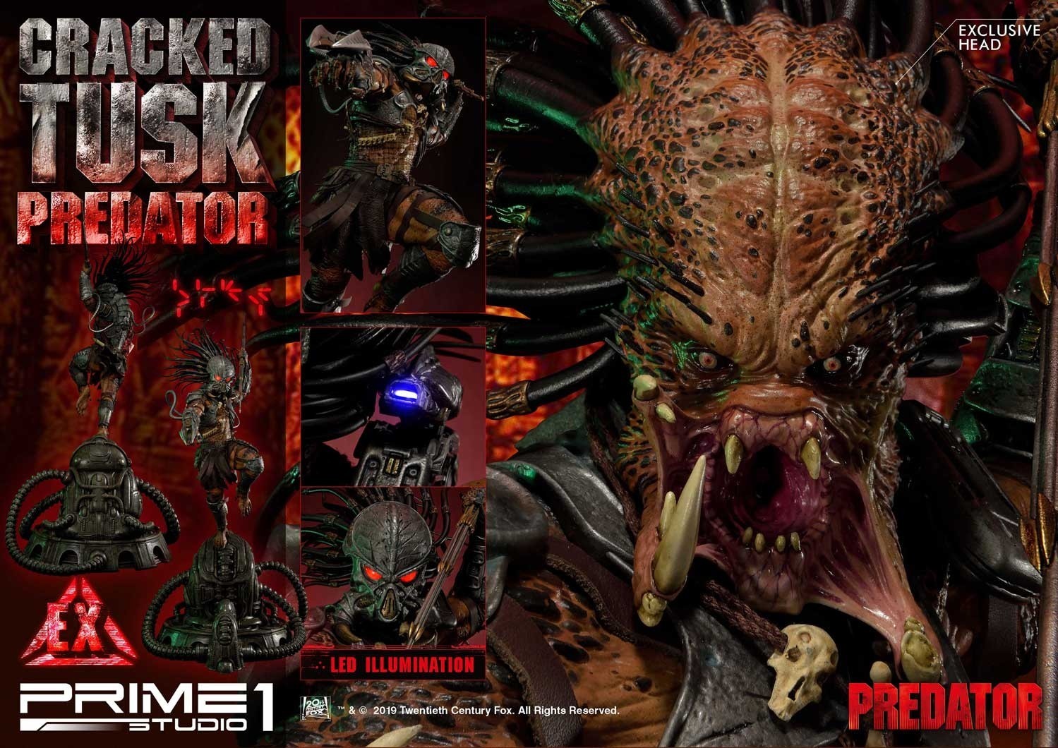 Predator: Life and Death - Cracked Tusk Predator - Premium Masterline (PMDHPR-01) - 1/4 (Prime 1 Studio) photo 23