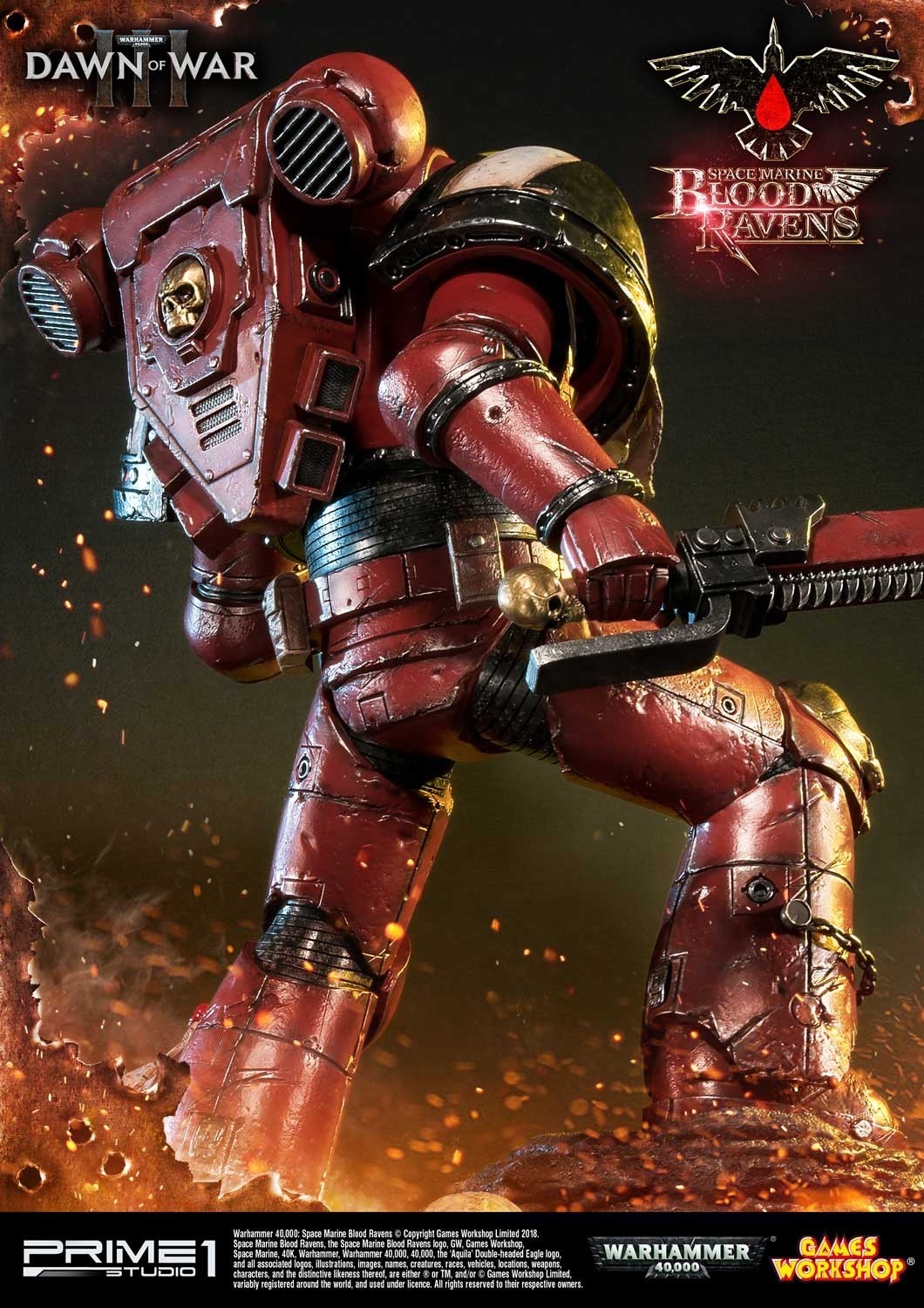 Warhammer 40,000: Dawn of War III - Space Marine Blood Raven - Premium Masterline  (PMWH40K-02) - 1/4 (Prime 1 Studio) photo 2