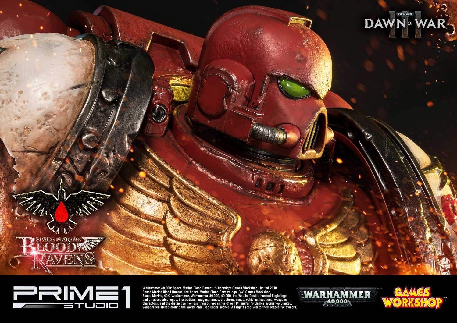 Warhammer 40,000: Dawn of War III - Space Marine Blood Raven - Premium Masterline  (PMWH40K-02) - 1/4 (Prime 1 Studio) photo 4
