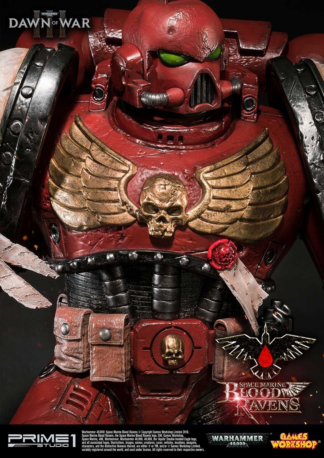 Warhammer 40,000: Dawn of War III - Space Marine Blood Raven - Premium Masterline  (PMWH40K-02) - 1/4 (Prime 1 Studio) photo 13