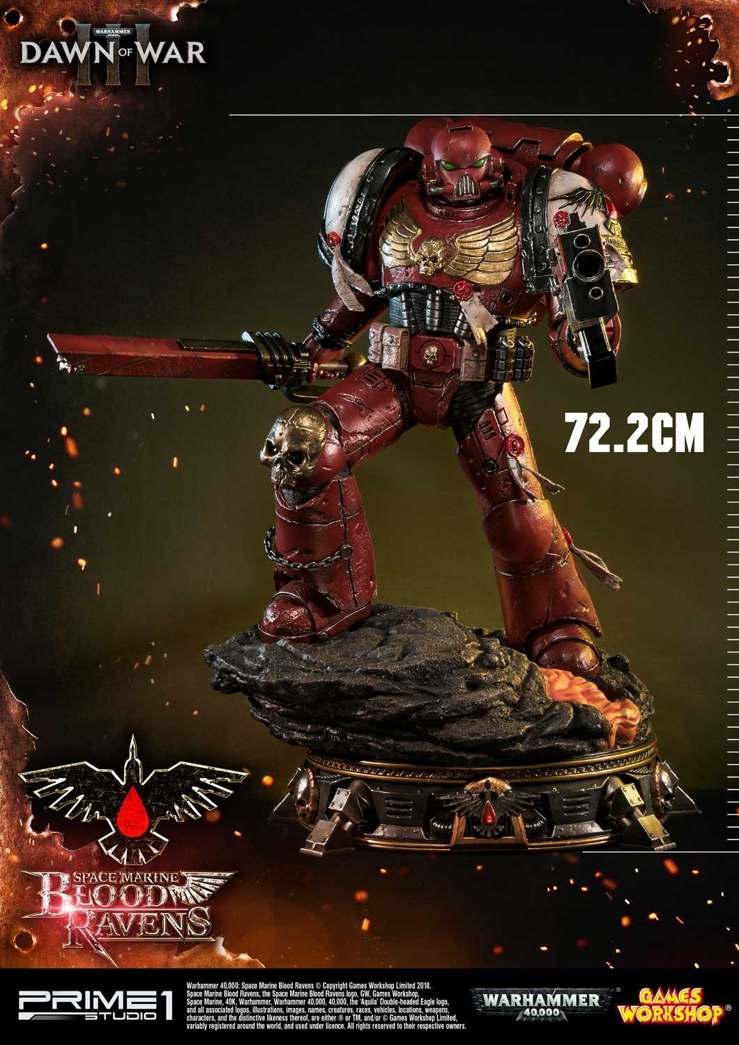 Warhammer 40,000: Dawn of War III - Space Marine Blood Raven - Premium Masterline  (PMWH40K-02) - 1/4 (Prime 1 Studio) photo 15