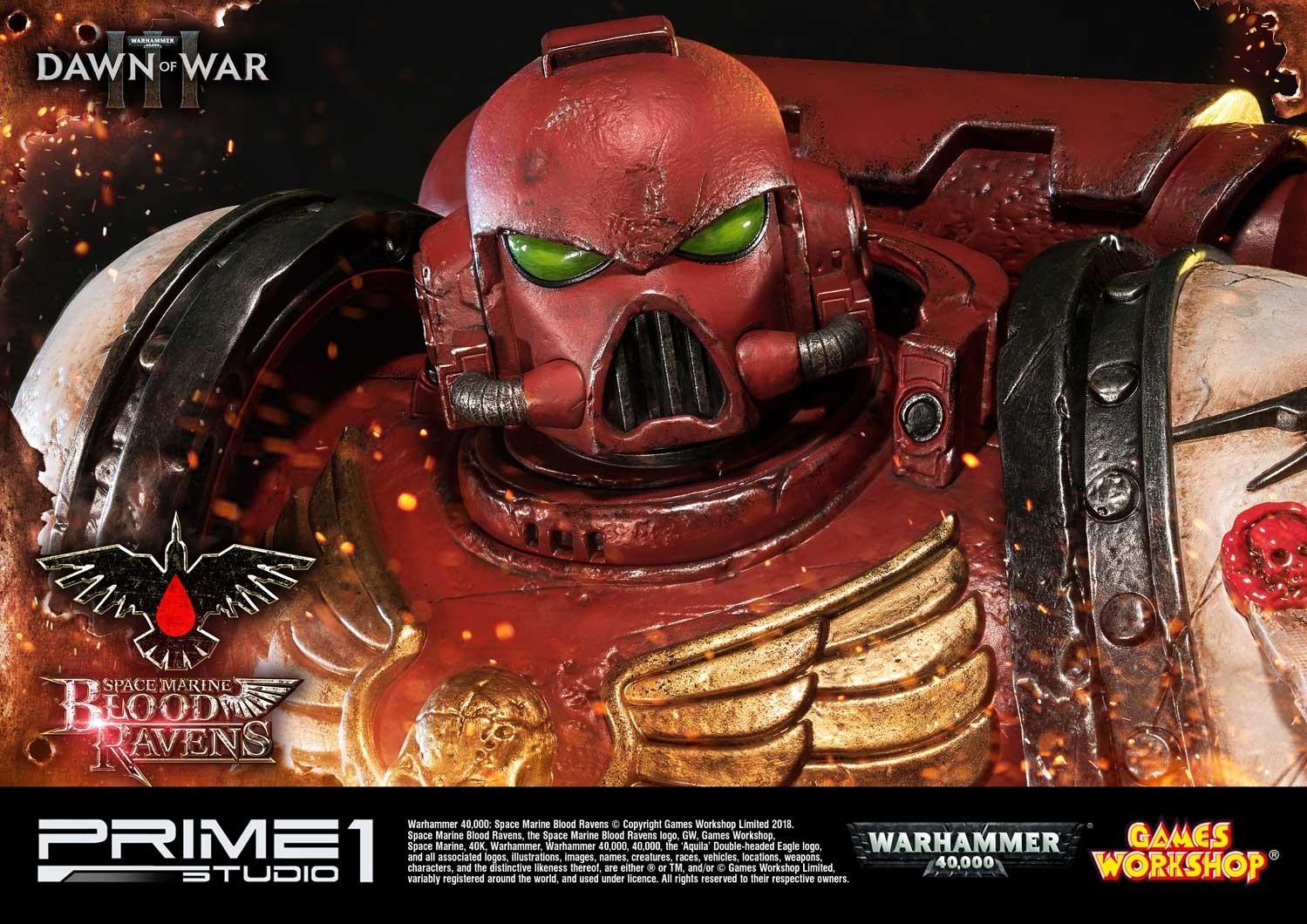 Warhammer 40,000: Dawn of War III - Space Marine Blood Raven - Premium Masterline  (PMWH40K-02) - 1/4 (Prime 1 Studio) photo 16