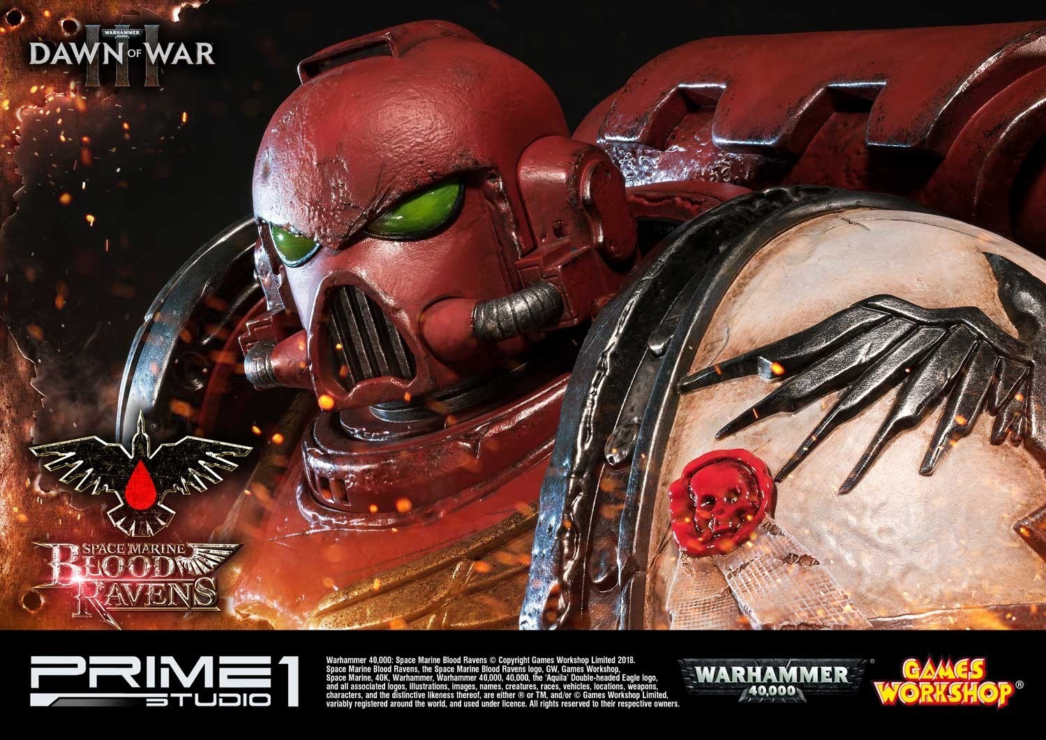 Warhammer 40,000: Dawn of War III - Space Marine Blood Raven - Premium Masterline  (PMWH40K-02) - 1/4 (Prime 1 Studio) photo 18