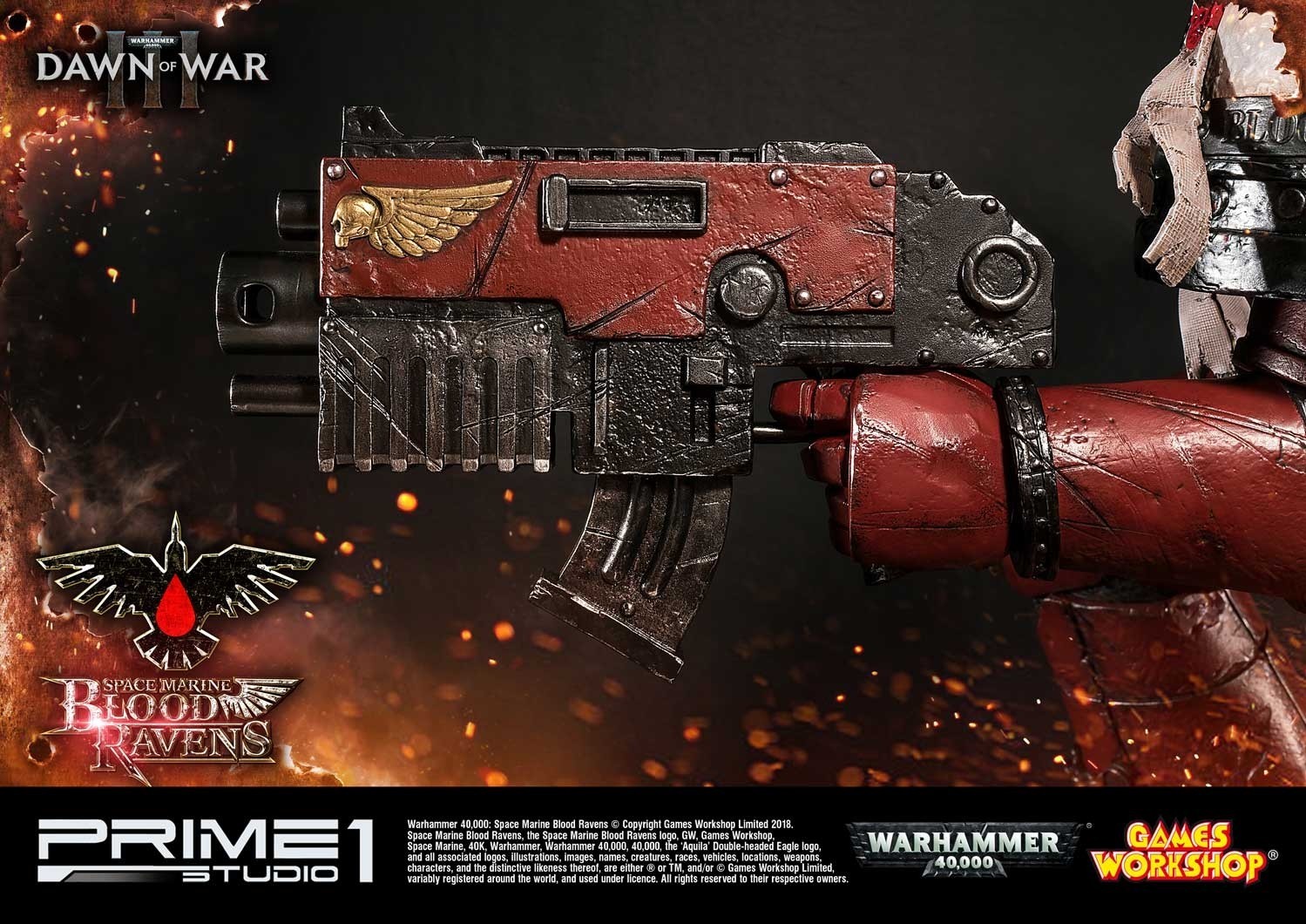Warhammer 40,000: Dawn of War III - Space Marine Blood Raven - Premium Masterline  (PMWH40K-02) - 1/4 (Prime 1 Studio) photo 21
