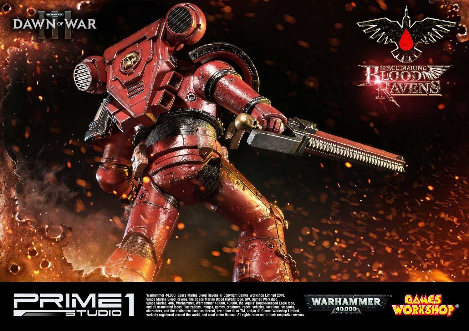 Warhammer 40,000: Dawn of War III - Space Marine Blood Raven - Premium Masterline  (PMWH40K-02) - 1/4 (Prime 1 Studio) photo 24
