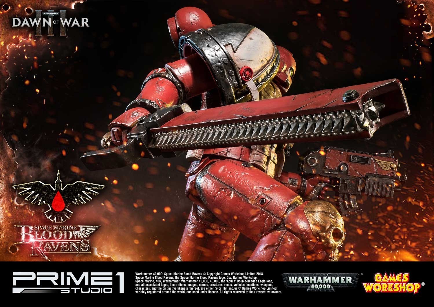 Warhammer 40,000: Dawn of War III - Space Marine Blood Raven - Premium Masterline  (PMWH40K-02) - 1/4 (Prime 1 Studio) photo 25