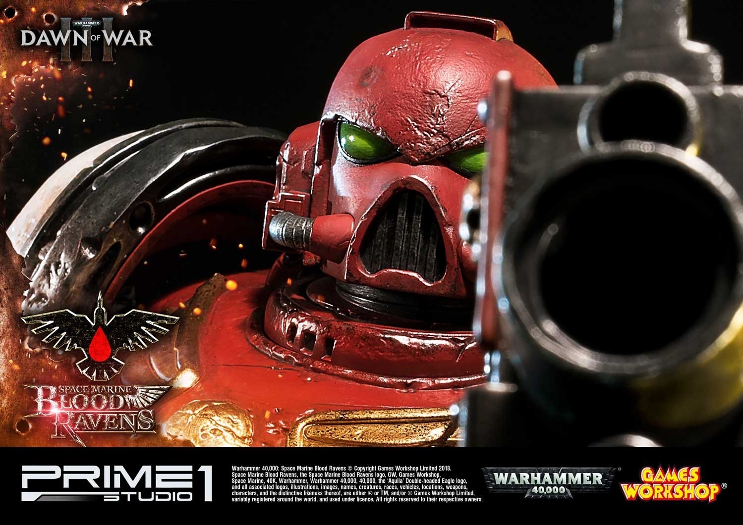 Warhammer 40,000: Dawn of War III - Space Marine Blood Raven - Premium Masterline  (PMWH40K-02) - 1/4 (Prime 1 Studio) photo 26