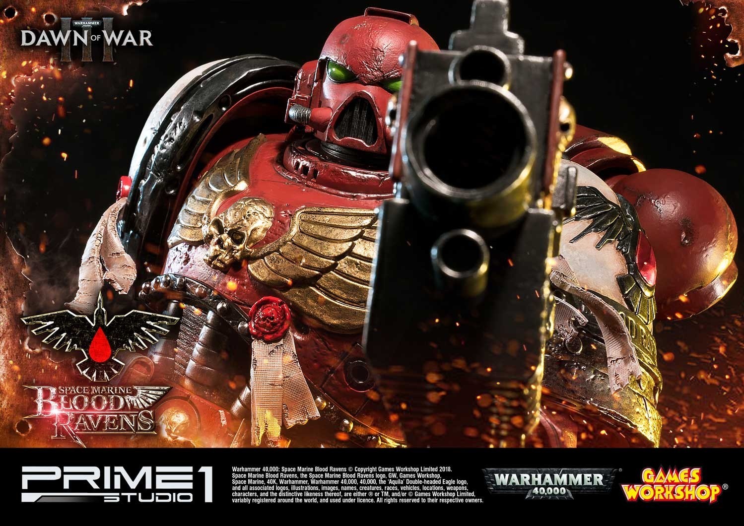 Warhammer 40,000: Dawn of War III - Space Marine Blood Raven - Premium Masterline  (PMWH40K-02) - 1/4 (Prime 1 Studio) photo 27