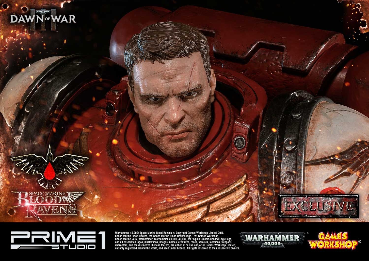 Warhammer 40,000: Dawn of War III - Space Marine Blood Raven - Premium Masterline  (PMWH40K-02) - 1/4 (Prime 1 Studio) photo 32