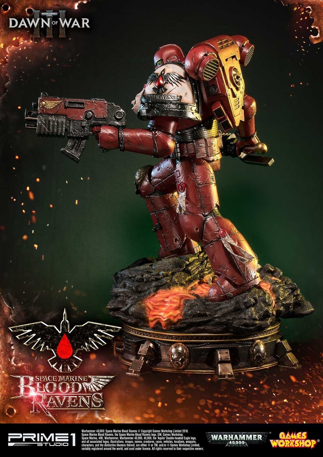 Warhammer 40,000: Dawn of War III - Space Marine Blood Raven - Premium Masterline  (PMWH40K-02) - 1/4 (Prime 1 Studio) photo 36