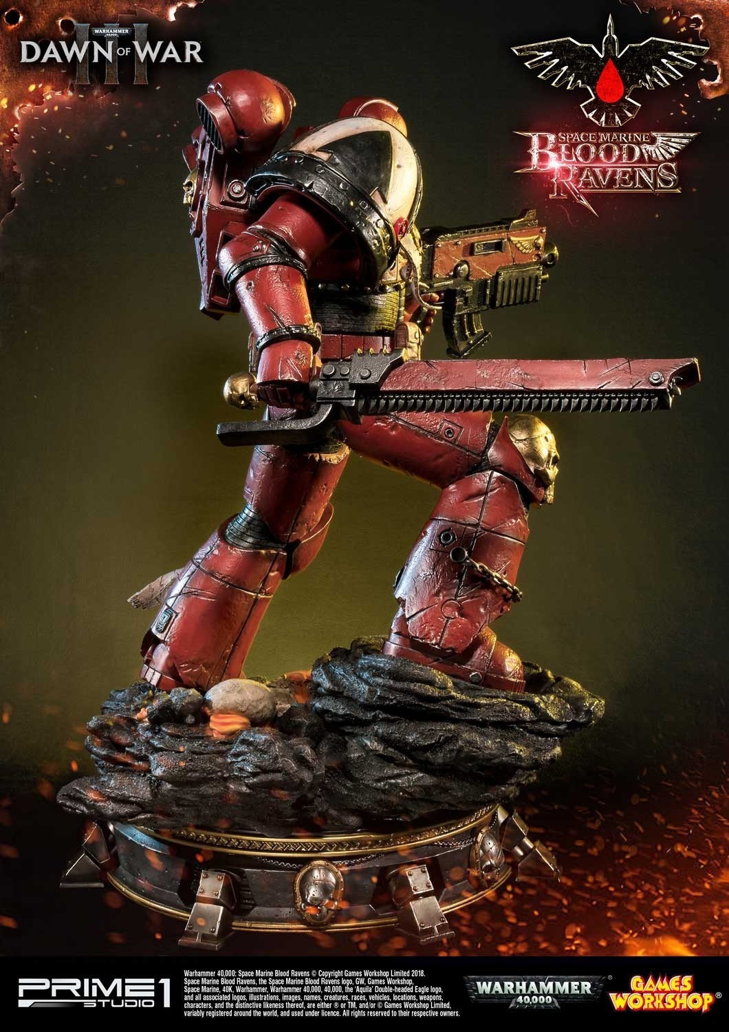 Warhammer 40,000: Dawn of War III - Space Marine Blood Raven - Premium Masterline  (PMWH40K-02) - 1/4 (Prime 1 Studio) photo 38