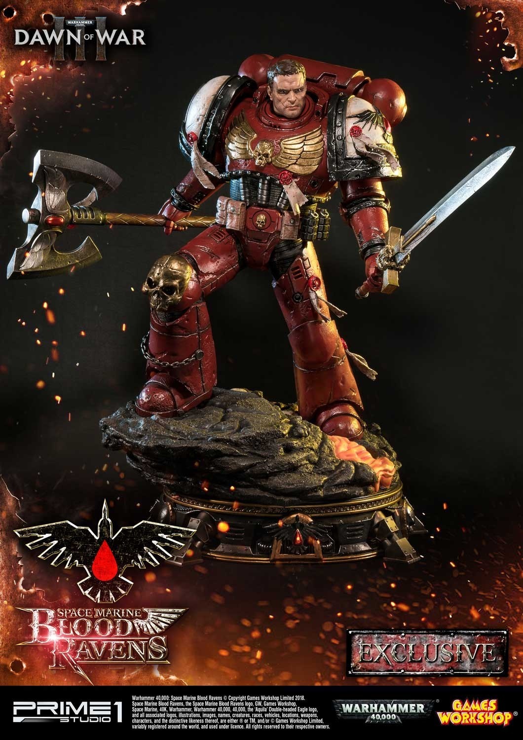 Warhammer 40,000: Dawn of War III - Space Marine Blood Raven - Premium Masterline  (PMWH40K-02) - 1/4 (Prime 1 Studio) photo 41