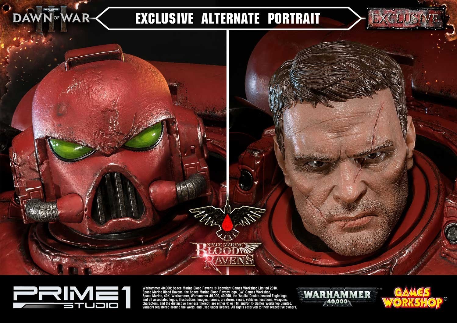 Warhammer 40,000: Dawn of War III - Space Marine Blood Raven - Premium Masterline  (PMWH40K-02) - 1/4 (Prime 1 Studio) photo 47