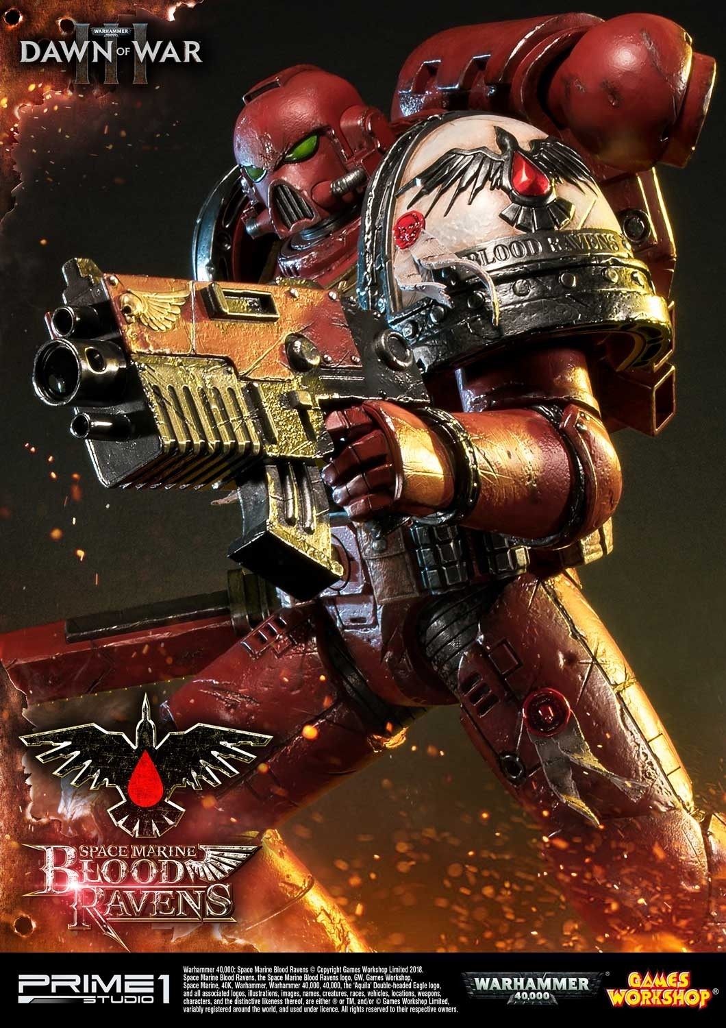 Warhammer 40,000: Dawn of War III - Space Marine Blood Raven - Premium Masterline  (PMWH40K-02) - 1/4 (Prime 1 Studio) photo 49