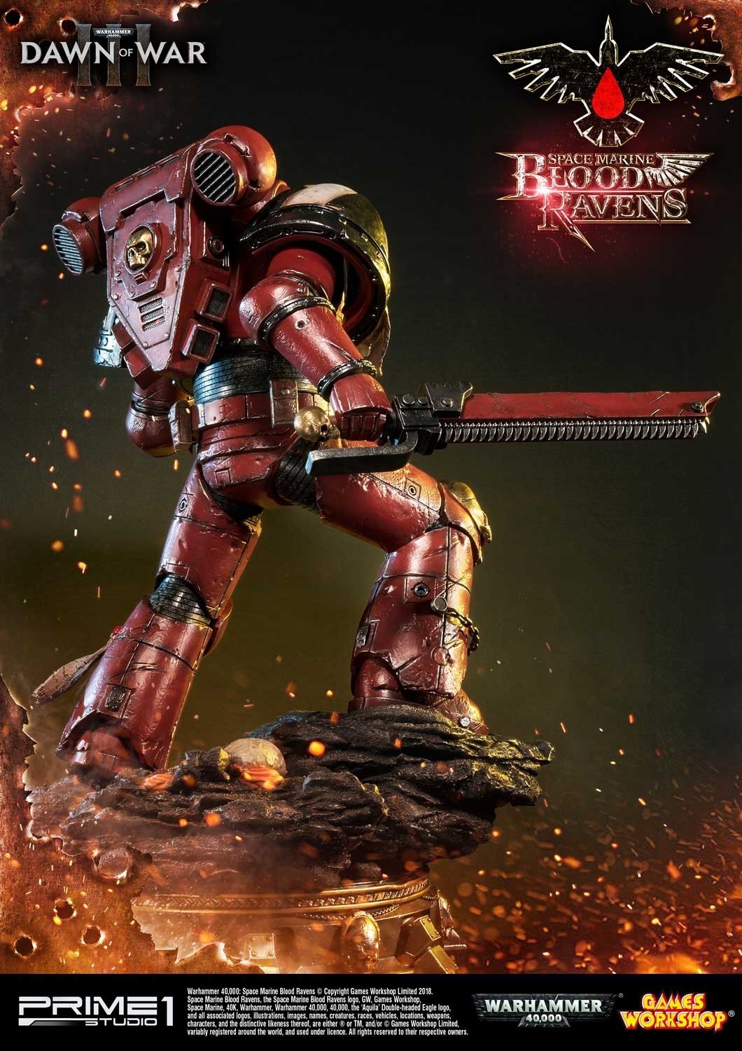 Warhammer 40,000: Dawn of War III - Space Marine Blood Raven - Premium Masterline  (PMWH40K-02) - 1/4 (Prime 1 Studio) photo 51