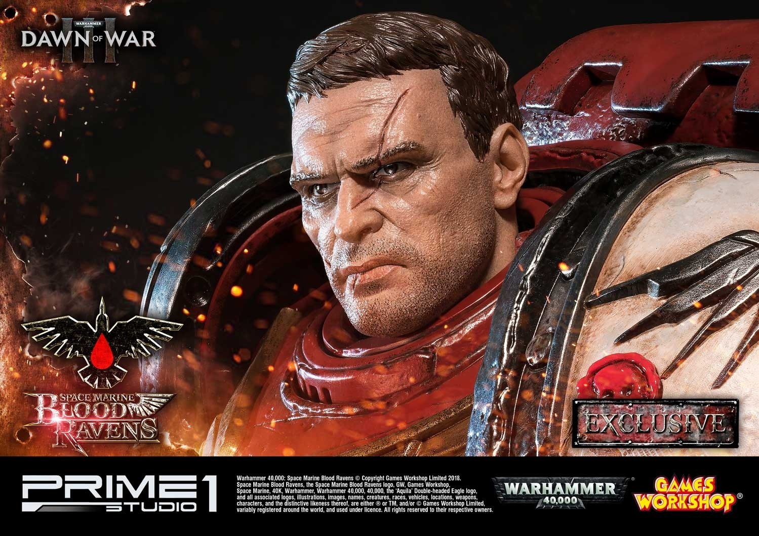 Warhammer 40,000: Dawn of War III - Space Marine Blood Raven - Premium Masterline  (PMWH40K-02) - 1/4 (Prime 1 Studio) photo 52