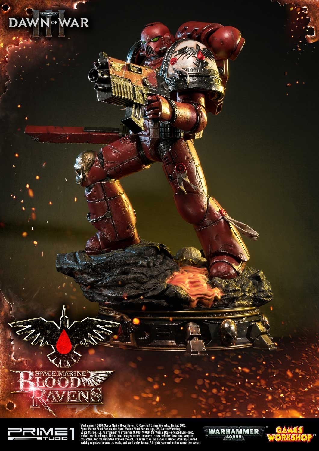 Warhammer 40,000: Dawn of War III - Space Marine Blood Raven - Premium Masterline  (PMWH40K-02) - 1/4 (Prime 1 Studio) photo 54