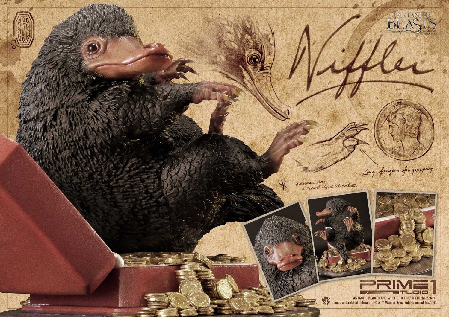 Fantastic Beasts and Where to Find Them - Niffler - Life Scale Masterline  (LSFB-02) - 1/1 (Prime 1 Studio) photo 6