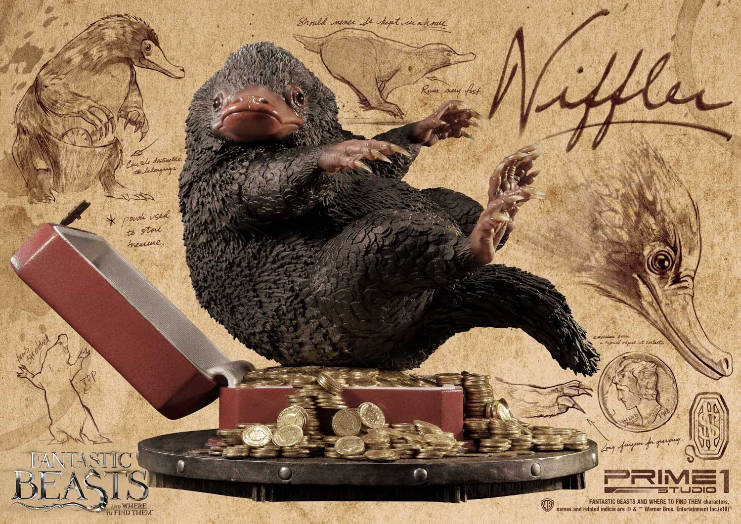 Fantastic Beasts and Where to Find Them - Niffler - Life Scale Masterline  (LSFB-02) - 1/1 (Prime 1 Studio) photo 13