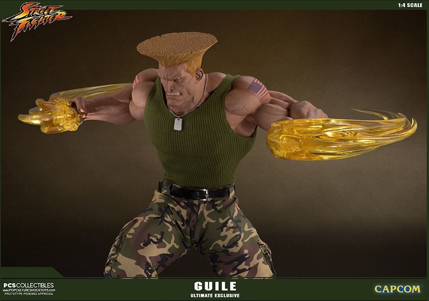 Street Fighter - Street Fighter II - Guile - Mixed Media - 1/4 - PCS Exclusive, Ultimate EX (Premium Collectibles Studio, Sideshow Collectibles) photo 4
