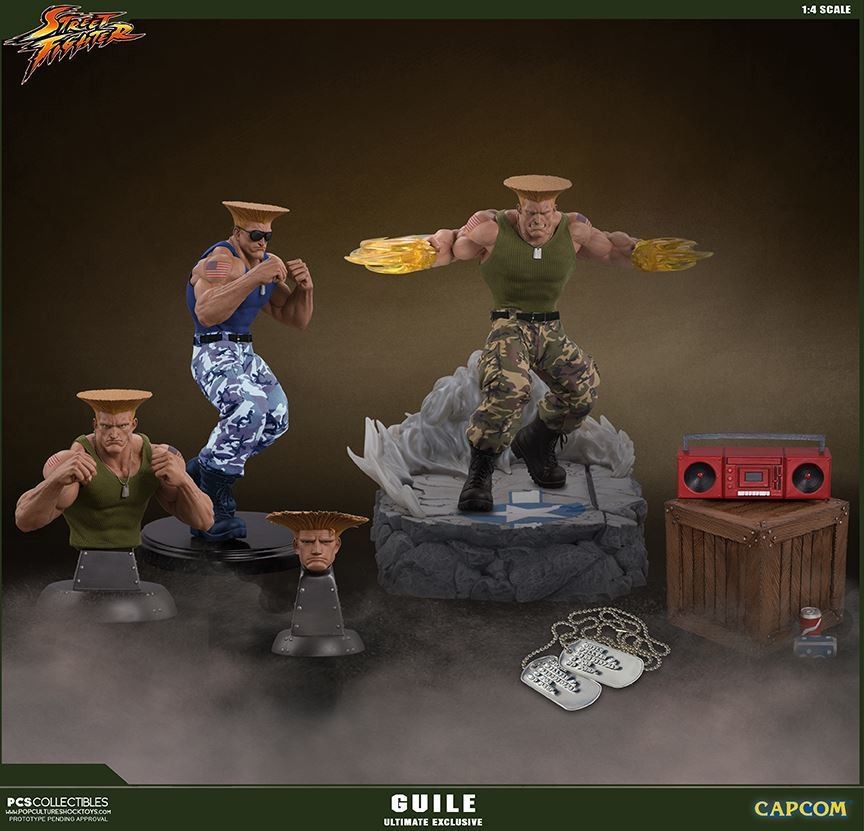 Street Fighter - Street Fighter II - Guile - Mixed Media - 1/4 - PCS Exclusive, Ultimate EX (Premium Collectibles Studio, Sideshow Collectibles) photo 15