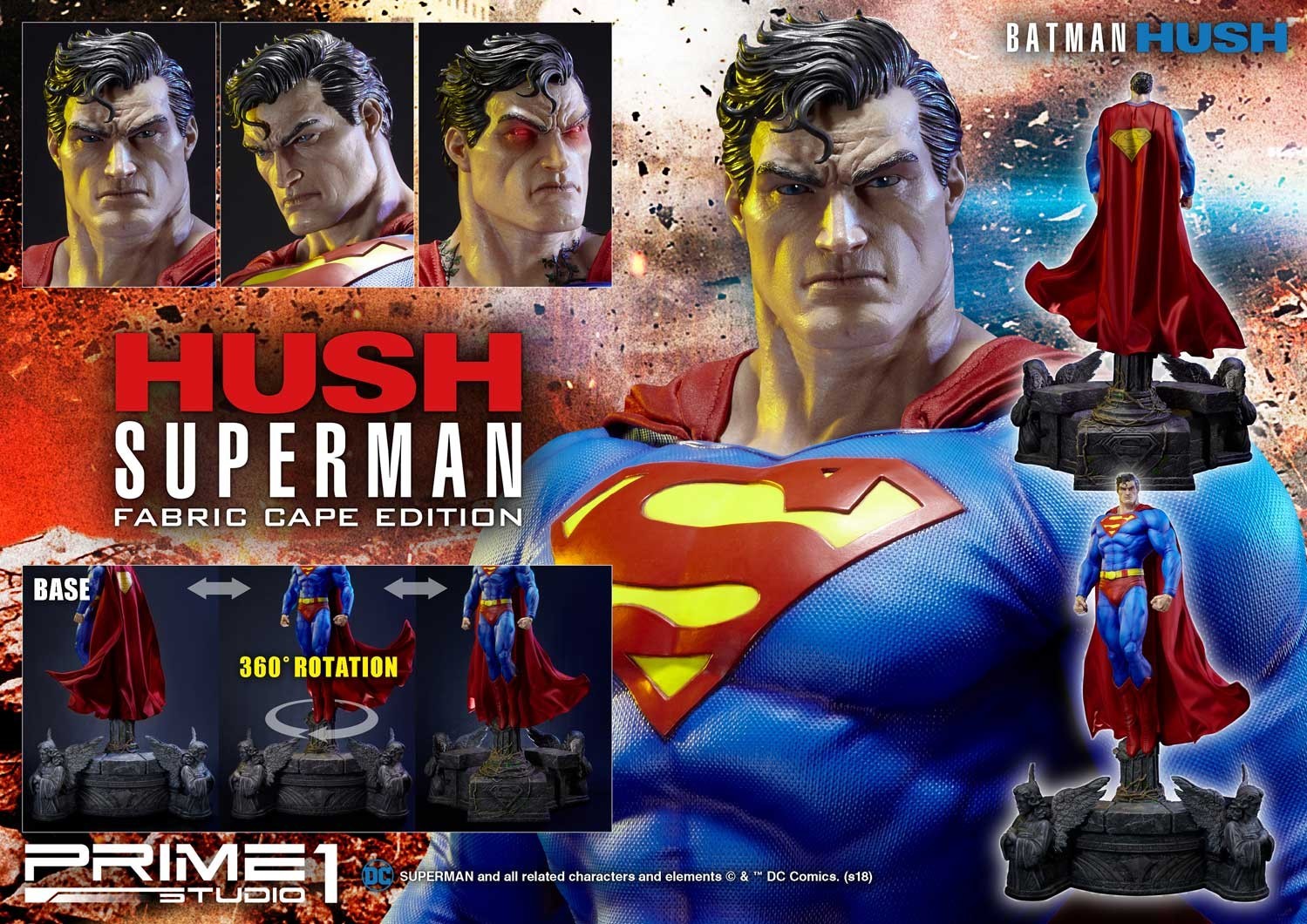 Batman: Hush - Superman - Museum Masterline Series  (MMDCBH-02F) - 1/3 - Fabric Cape Edition (Prime 1 Studio)