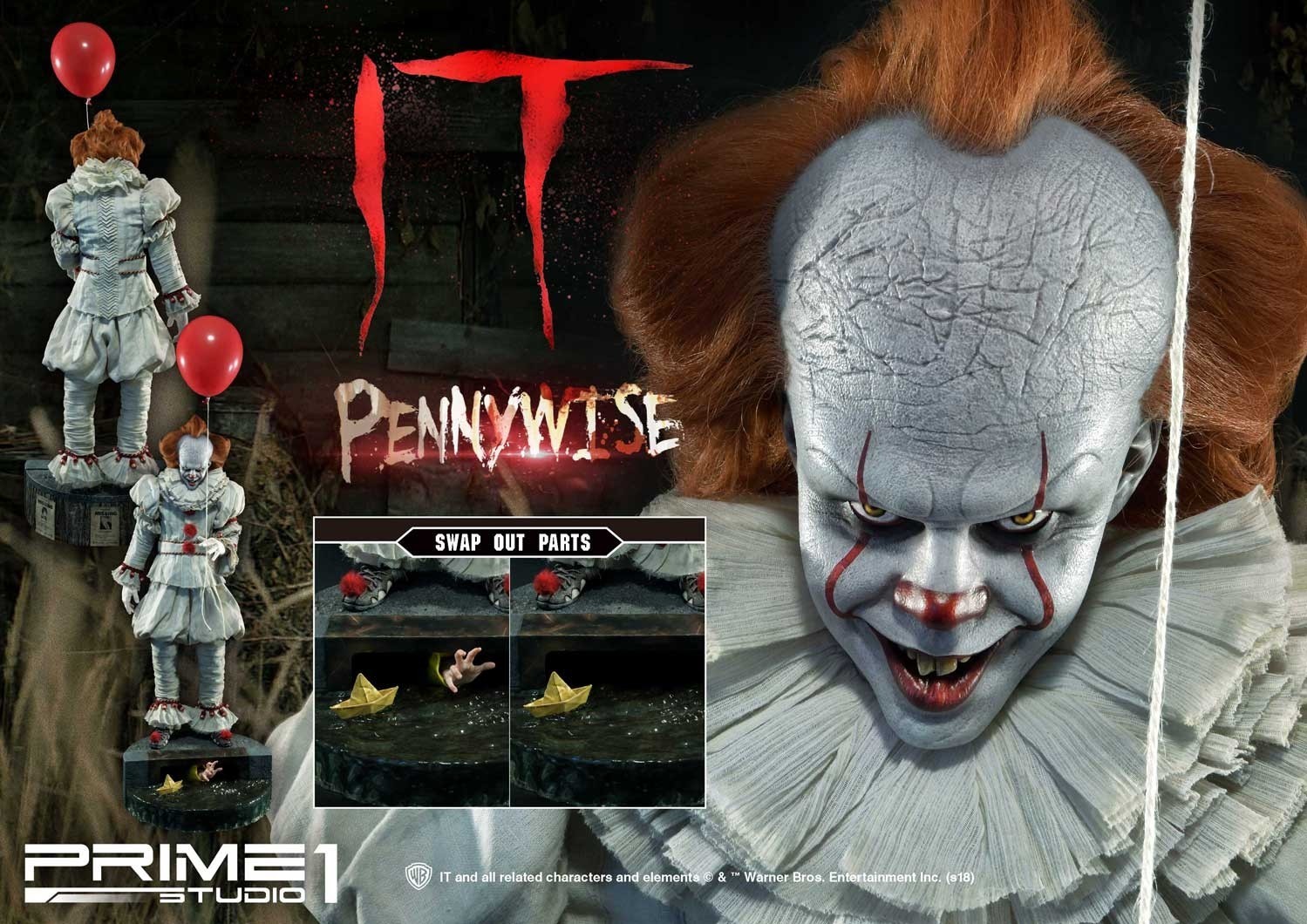 It (2017) - Pennywise - High Definition Museum Masterline Series (HDMMIT-01) - 1/2 (Prime 1 Studio) photo 30